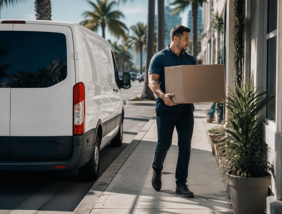 Last-mile delivery to a Sarasota storefront